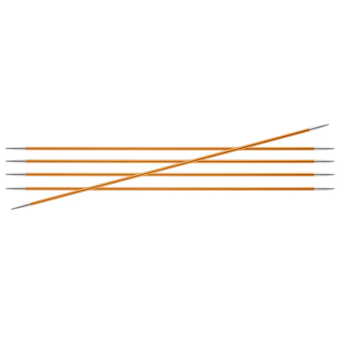 KnitPro Zing Double Pointed Needles - US 1 (2.25mm) - 6" Amber