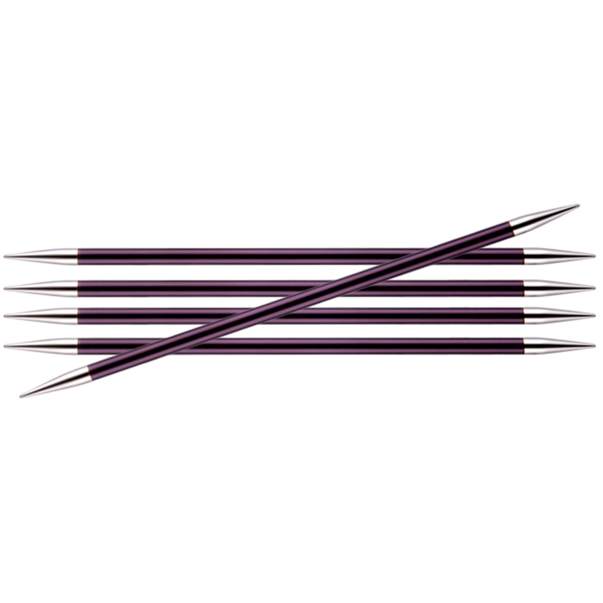 KnitPro Zing Double Pointed Needles - US 10 (6.0mm) - 6" Purple Velvet