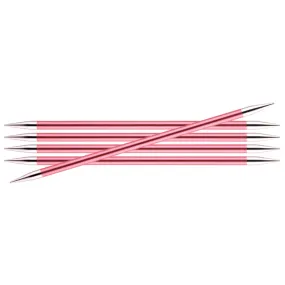 KnitPro Zing Double Pointed Needles - US 10.5 (6.5mm) - 8" Coral