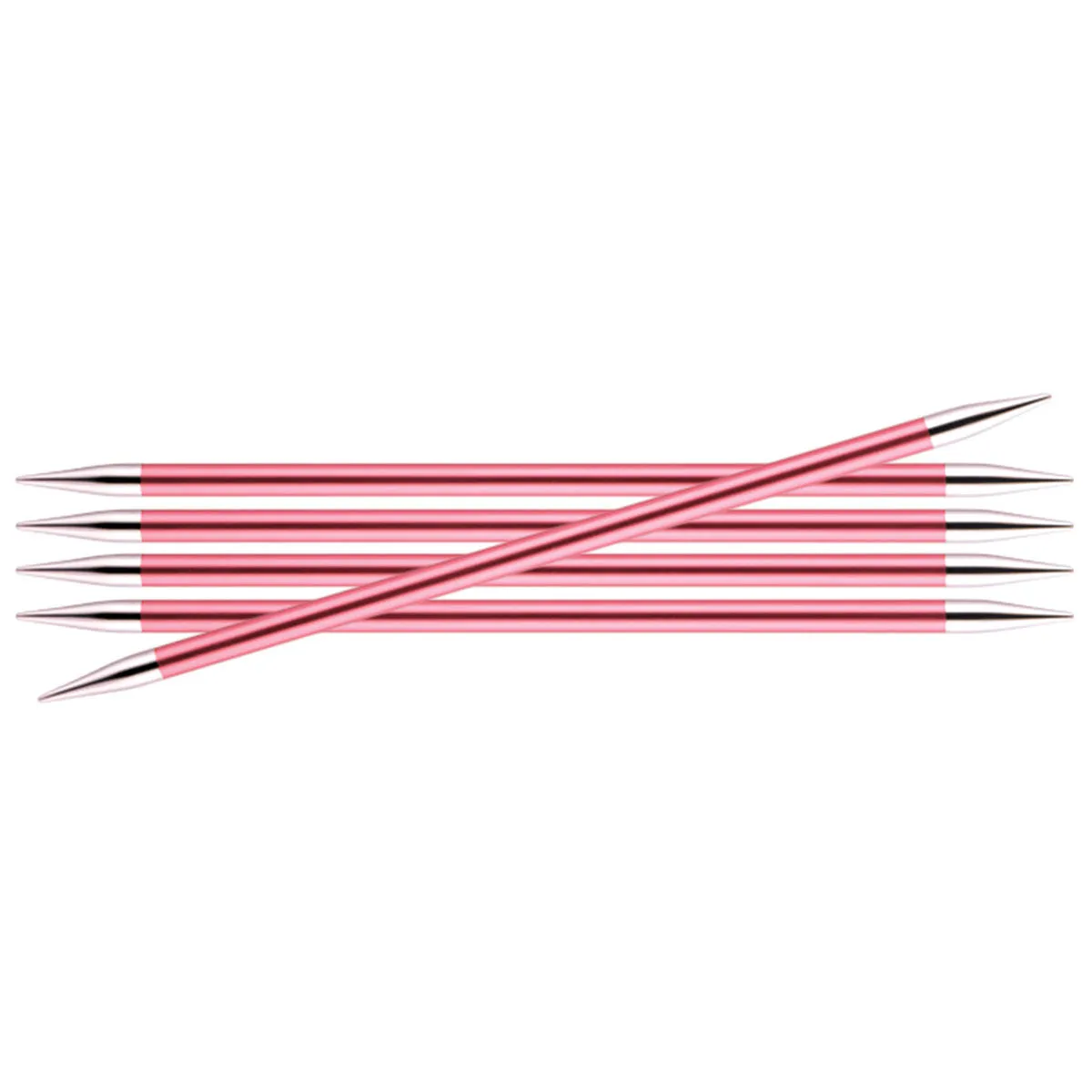 KnitPro Zing Double Pointed Needles - US 10.5 (6.5mm) - 8" Coral
