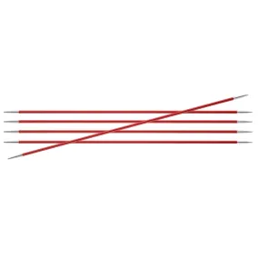KnitPro Zing Double Pointed Needles - US 1.5 (2.5mm) - 8" Garnet