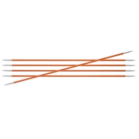 KnitPro Zing Double Pointed Needles - US 2 (2.75mm) - 6" Carnelian
