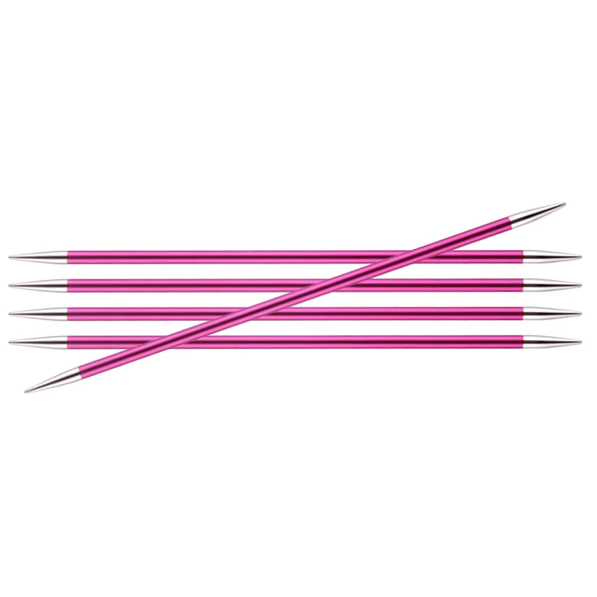 KnitPro Zing Double Pointed Needles - US 8 (5.0mm) - 8" Ruby
