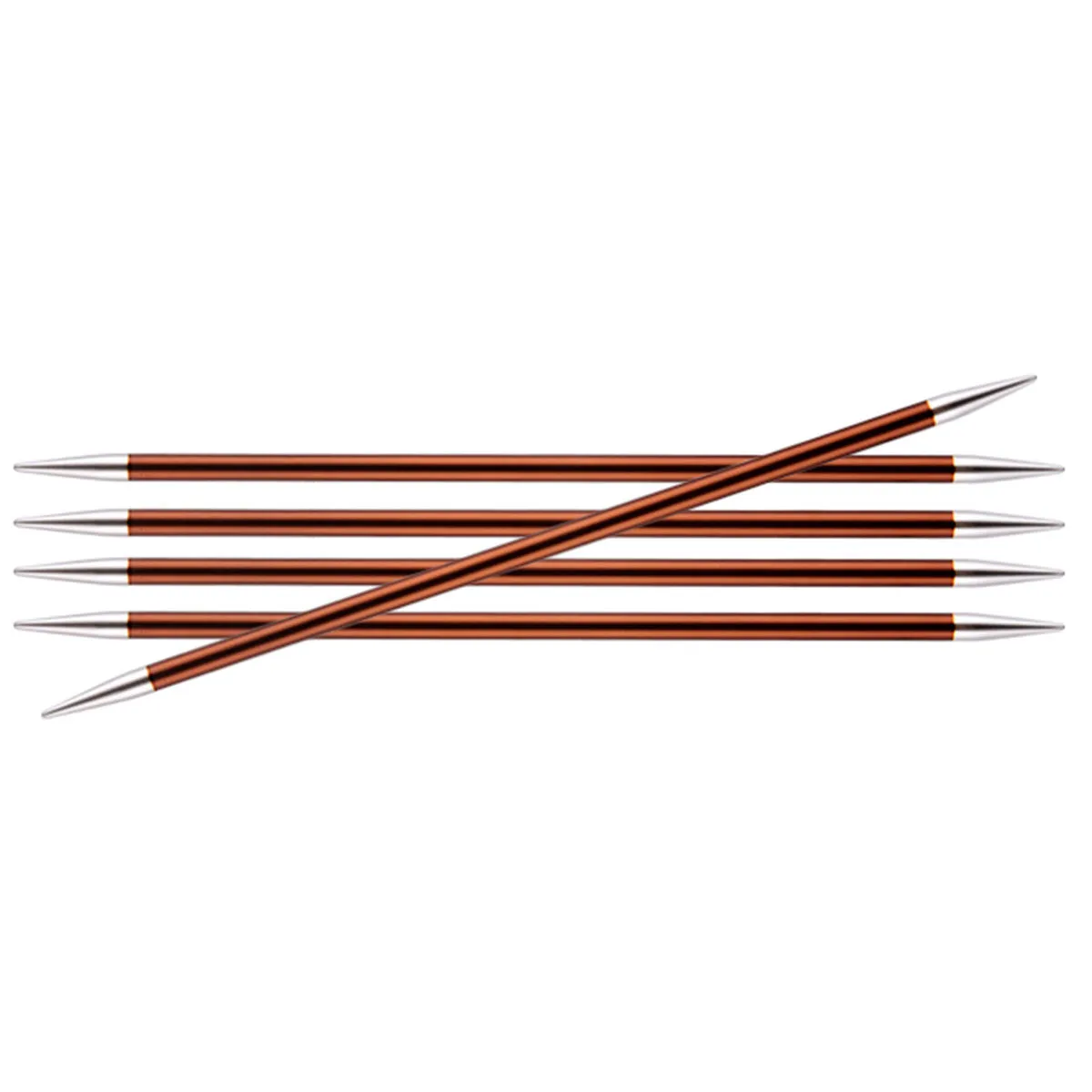 KnitPro Zing Double Pointed Needles - US 9 (5.5mm) - 6" Sienna