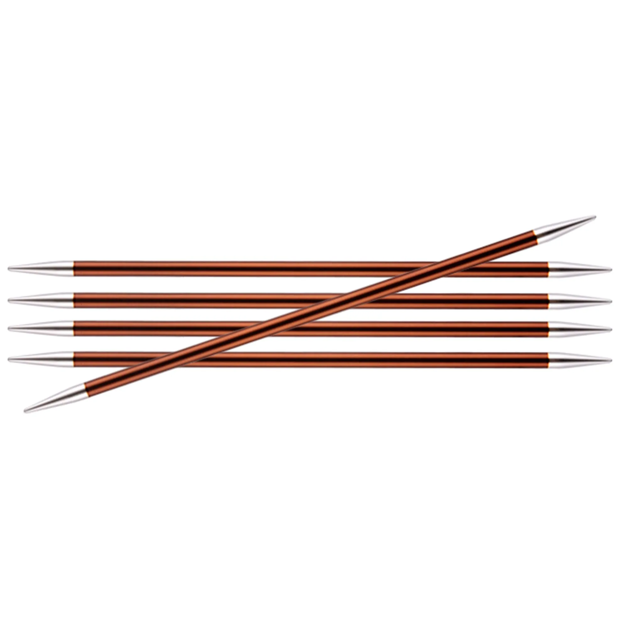 KnitPro Zing Double Pointed Needles - US 9 (5.5mm) - 6" Sienna
