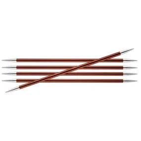 KnitPro Zing Double Pointed Needles - US 9 (5.5mm) - 8" Sienna