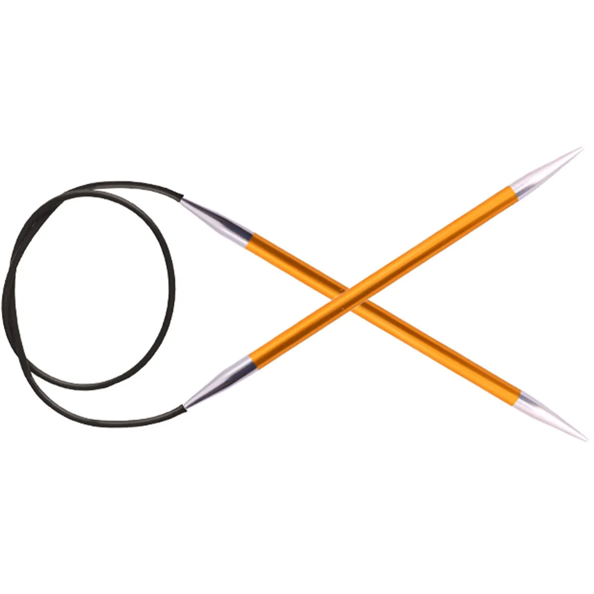 KnitPro Zing Fixed Circular Needles - US 1 (2.25mm) - 24" Amber