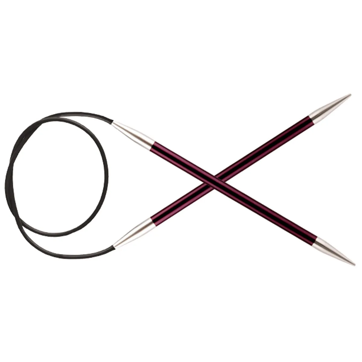 KnitPro Zing Fixed Circular Needles - US 10 (6.0mm) - 40" Purple Velvet