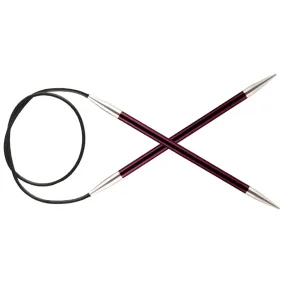 KnitPro Zing Fixed Circular Needles - US 10 (6.0mm) - 40" Purple Velvet