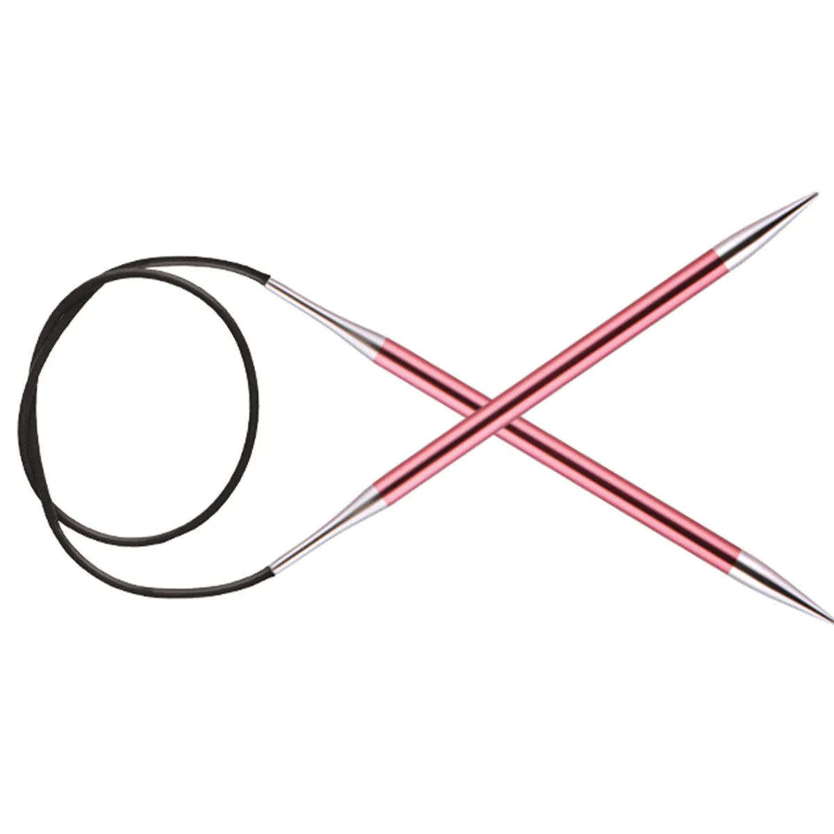 KnitPro Zing Fixed Circular Needles - US 10.5 (6.5mm) - 32" Coral