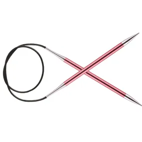 KnitPro Zing Fixed Circular Needles - US 10.5 (6.5mm) - 32" Coral