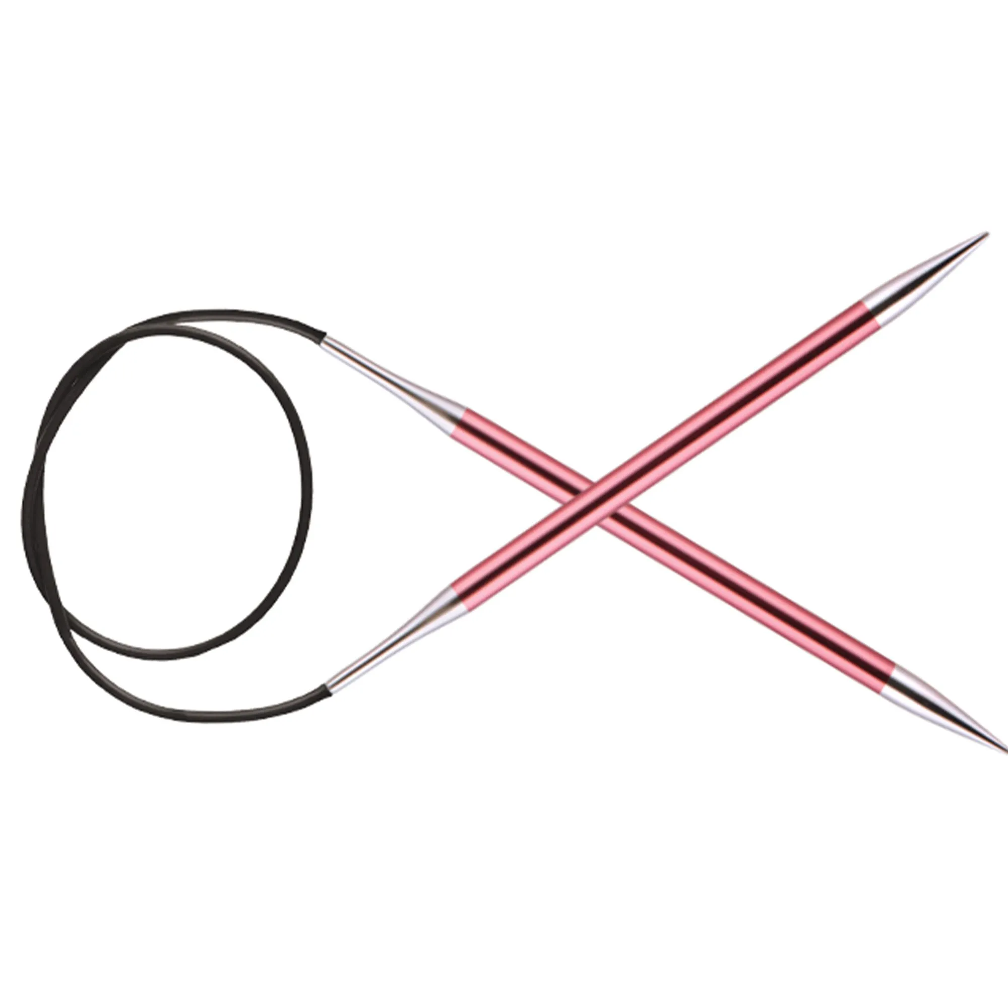 KnitPro Zing Fixed Circular Needles - US 10.5 (6.5mm) - 32" Coral