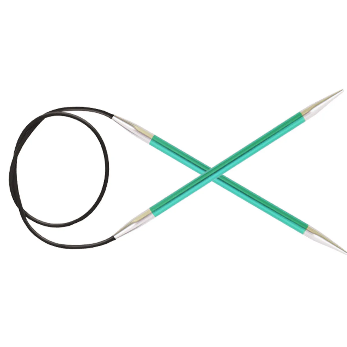 KnitPro Zing Fixed Circular Needles - US 3 (3.25mm) - 40" Emerald