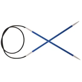 KnitPro Zing Fixed Circular Needles - US 6 (4.0mm) - 24" Sapphire