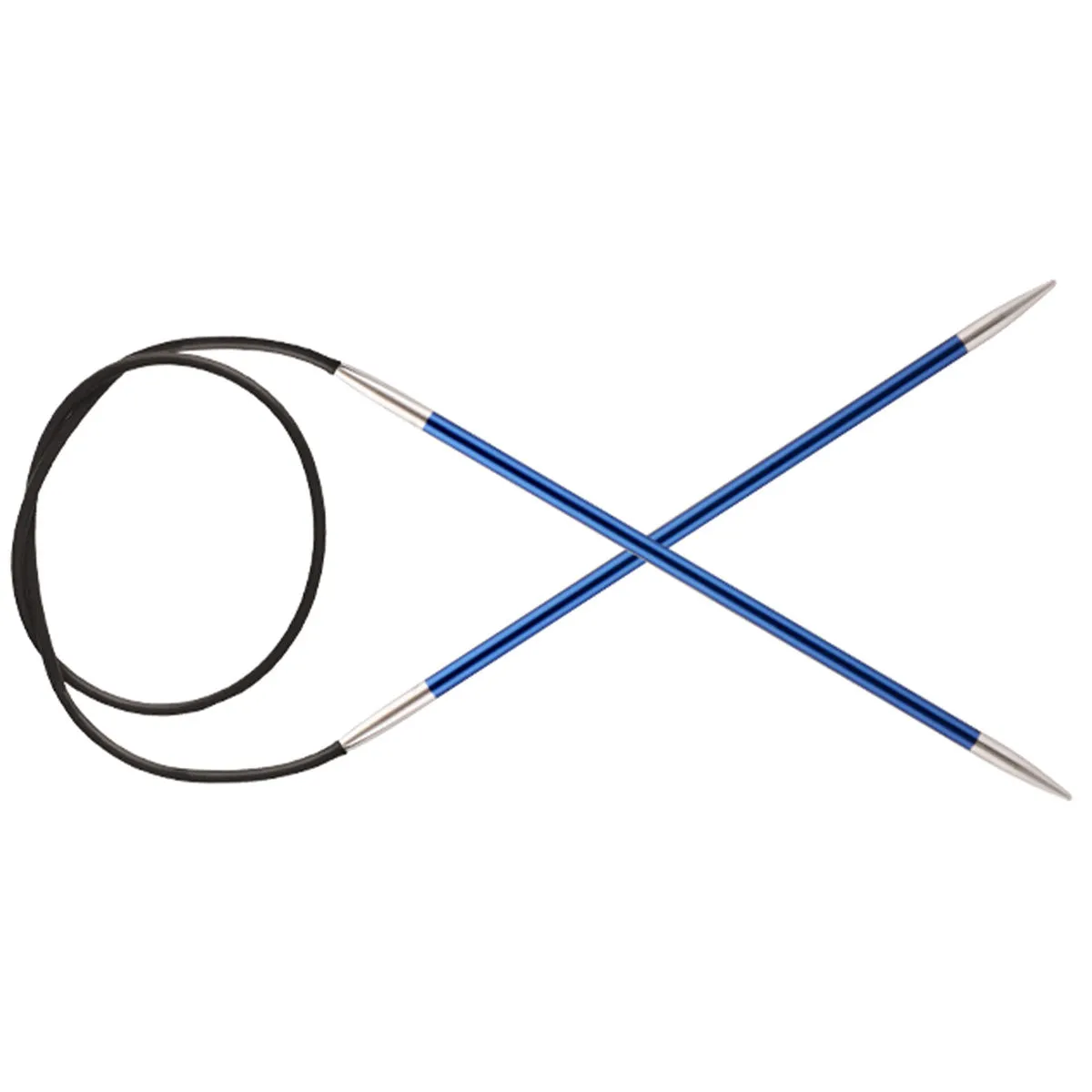 KnitPro Zing Fixed Circular Needles - US 6 (4.0mm) - 24" Sapphire