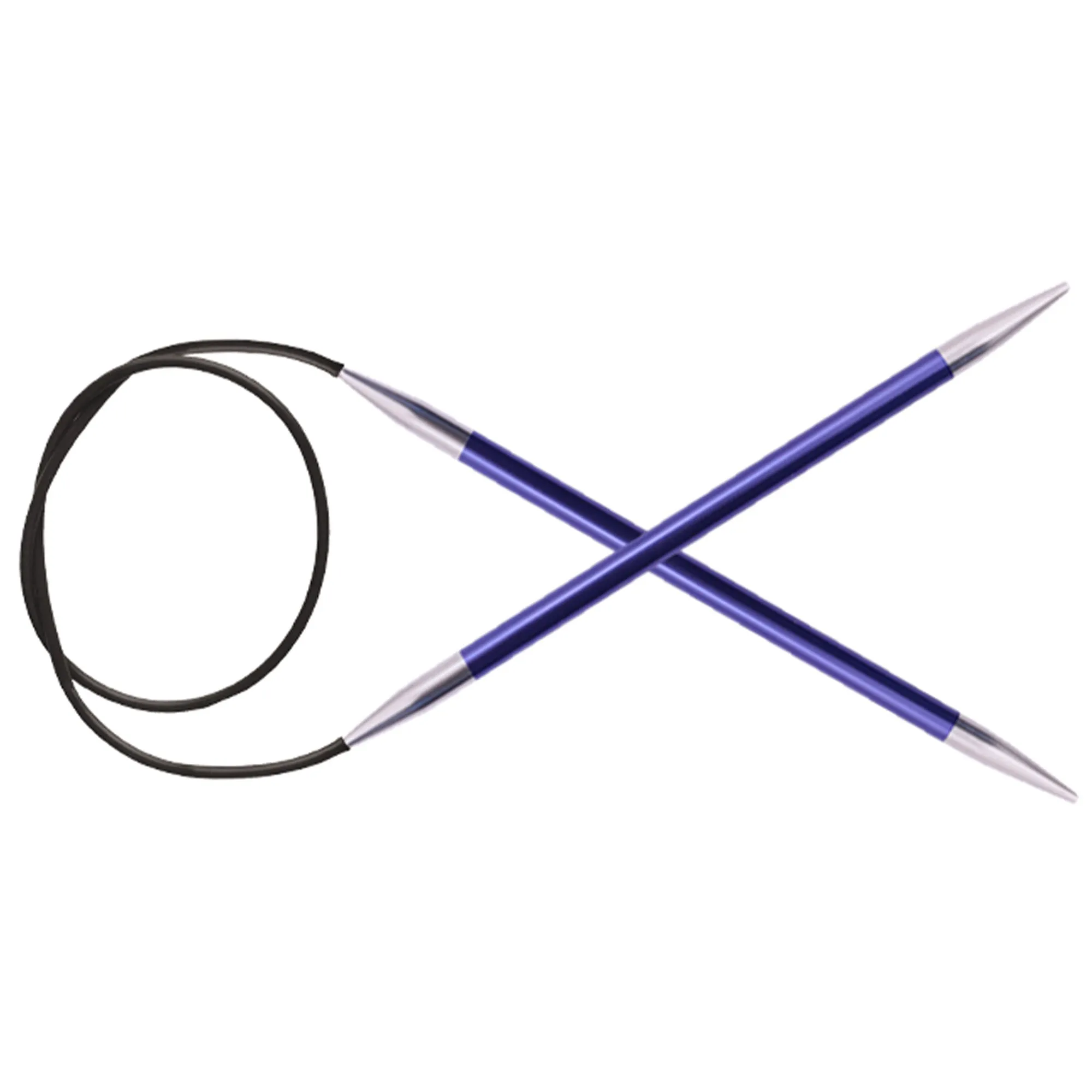 KnitPro Zing Fixed Circular Needles - US 7 (4.5mm) - 47" Iolite