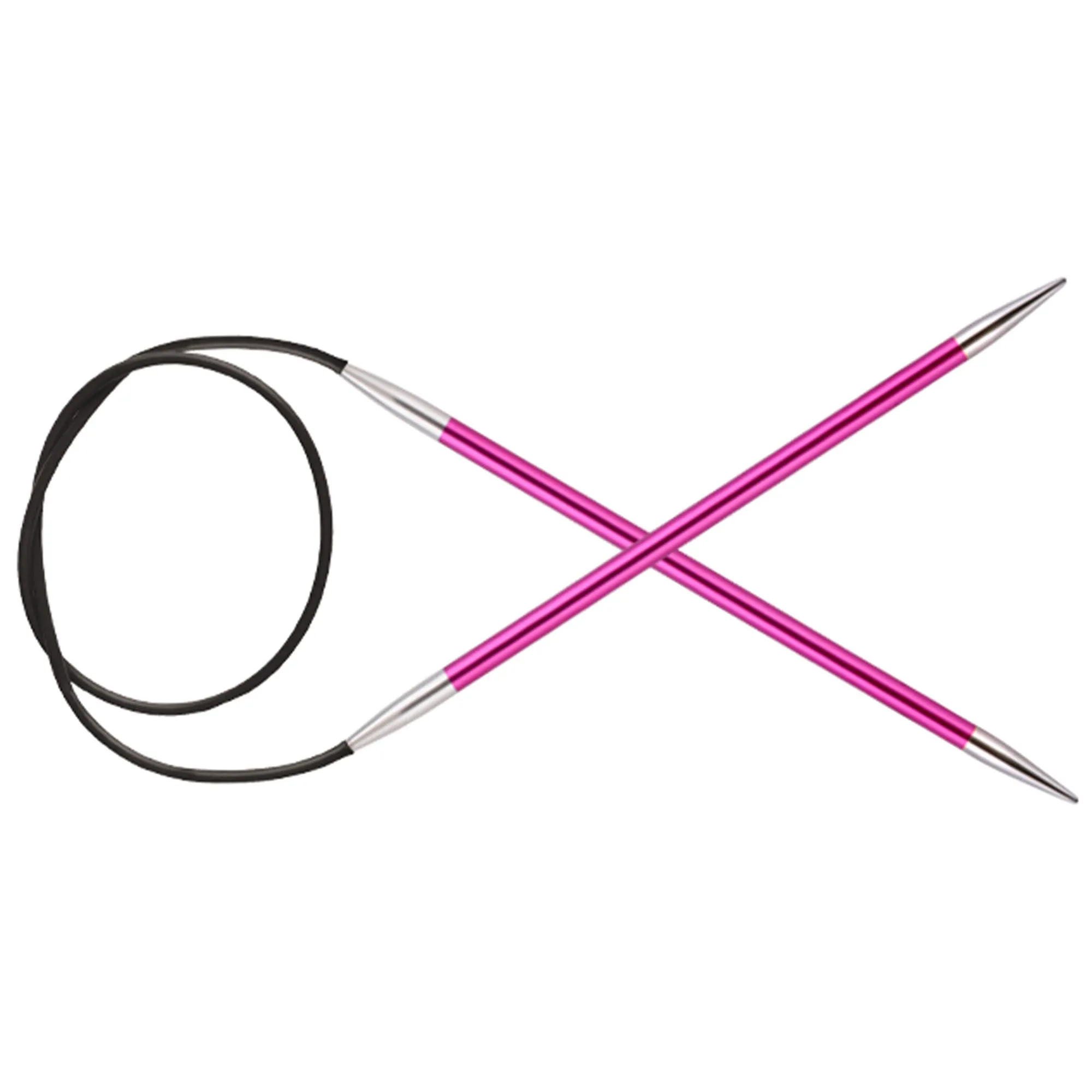 KnitPro Zing Fixed Circular Needles - US 8 (5.0mm) - 40" Ruby