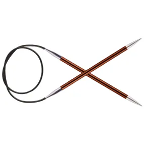 KnitPro Zing Fixed Circular Needles - US 9 (5.5mm) - 32" Sienna