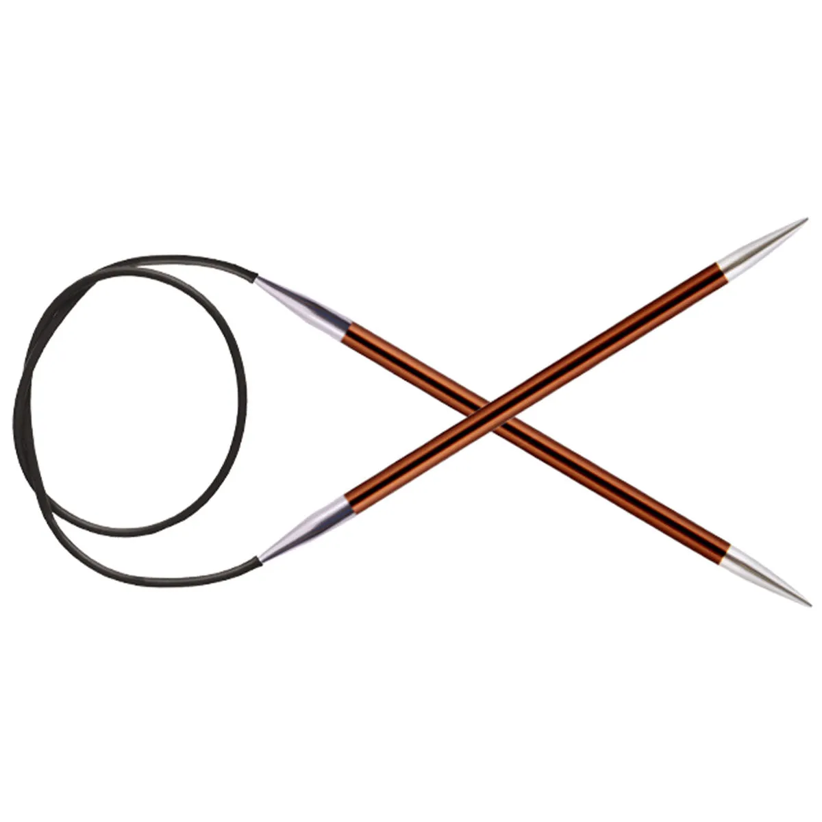KnitPro Zing Fixed Circular Needles - US 9 (5.5mm) - 32" Sienna