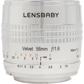 Lensbaby Velvet 56mm f/1.6 SE Lens for Nikon F | Silver