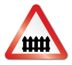 Level crossing barrier symbol (Self Adhesive)