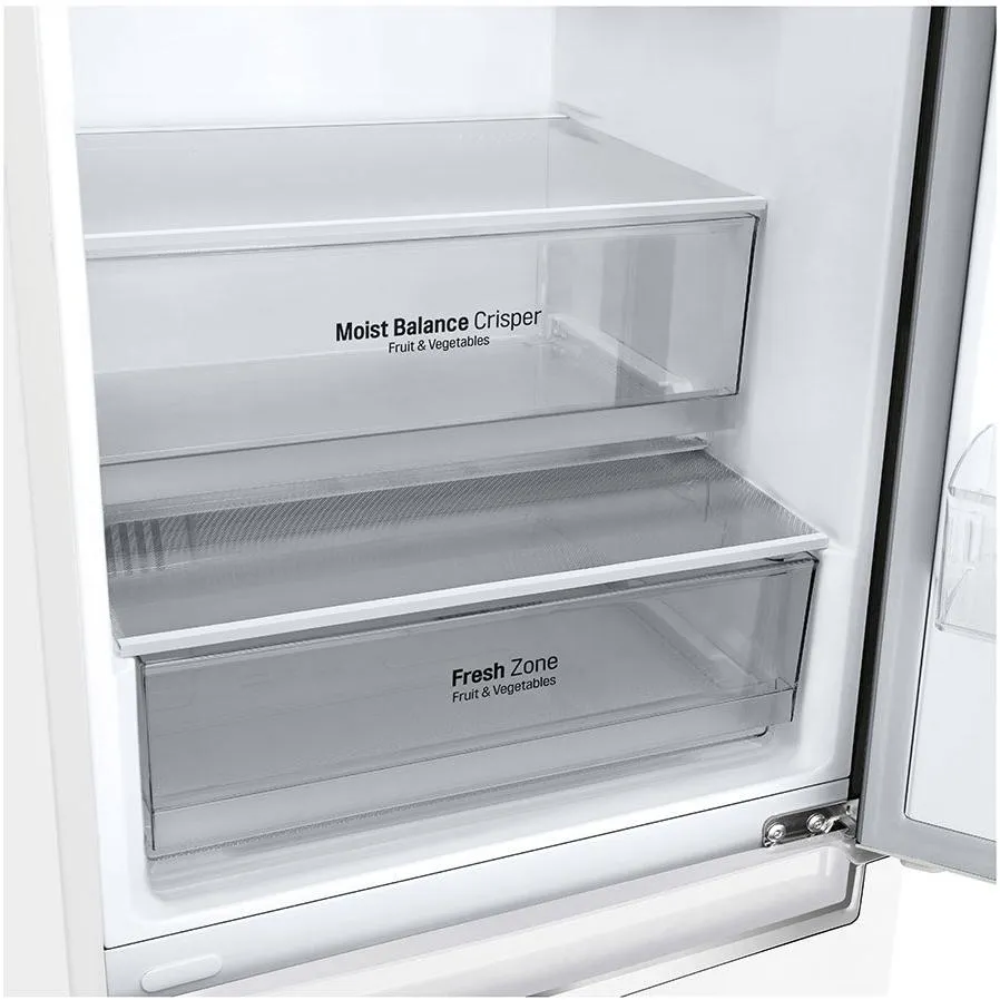 LG 24-inch, 12 cu.ft. Counter-Depth Bottom-Freezer Refrigerator with Multi-Air Flow System LBNC12231W