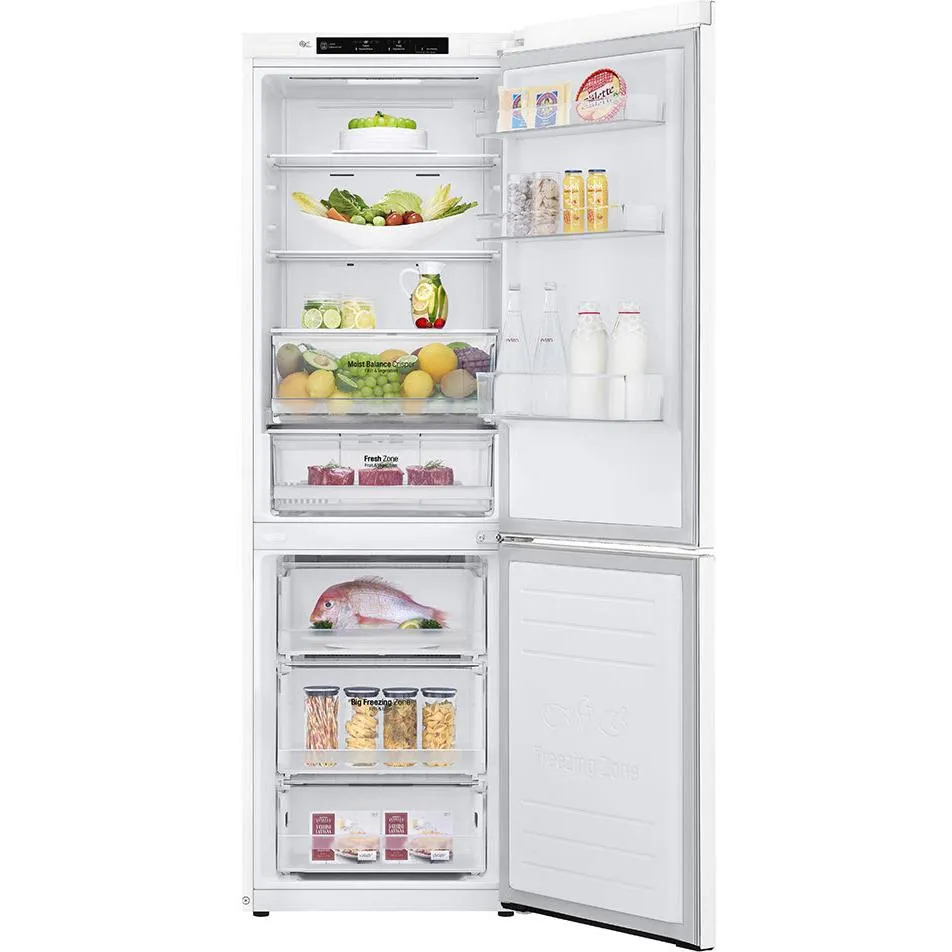 LG 24-inch, 12 cu.ft. Counter-Depth Bottom-Freezer Refrigerator with Multi-Air Flow System LBNC12231W