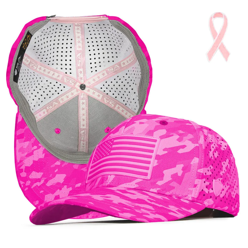 Limited Edition Performance Snapback | Pink Battle | Geo-Camo | Bright Pink