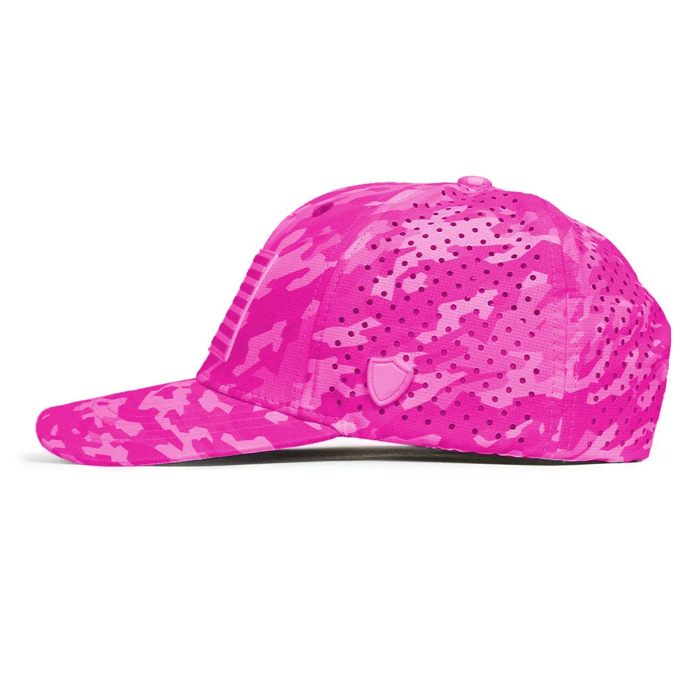 Limited Edition Performance Snapback | Pink Battle | Geo-Camo | Bright Pink