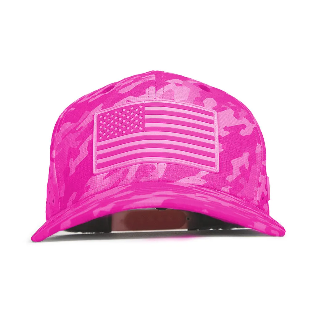 Limited Edition Performance Snapback | Pink Battle | Geo-Camo | Bright Pink