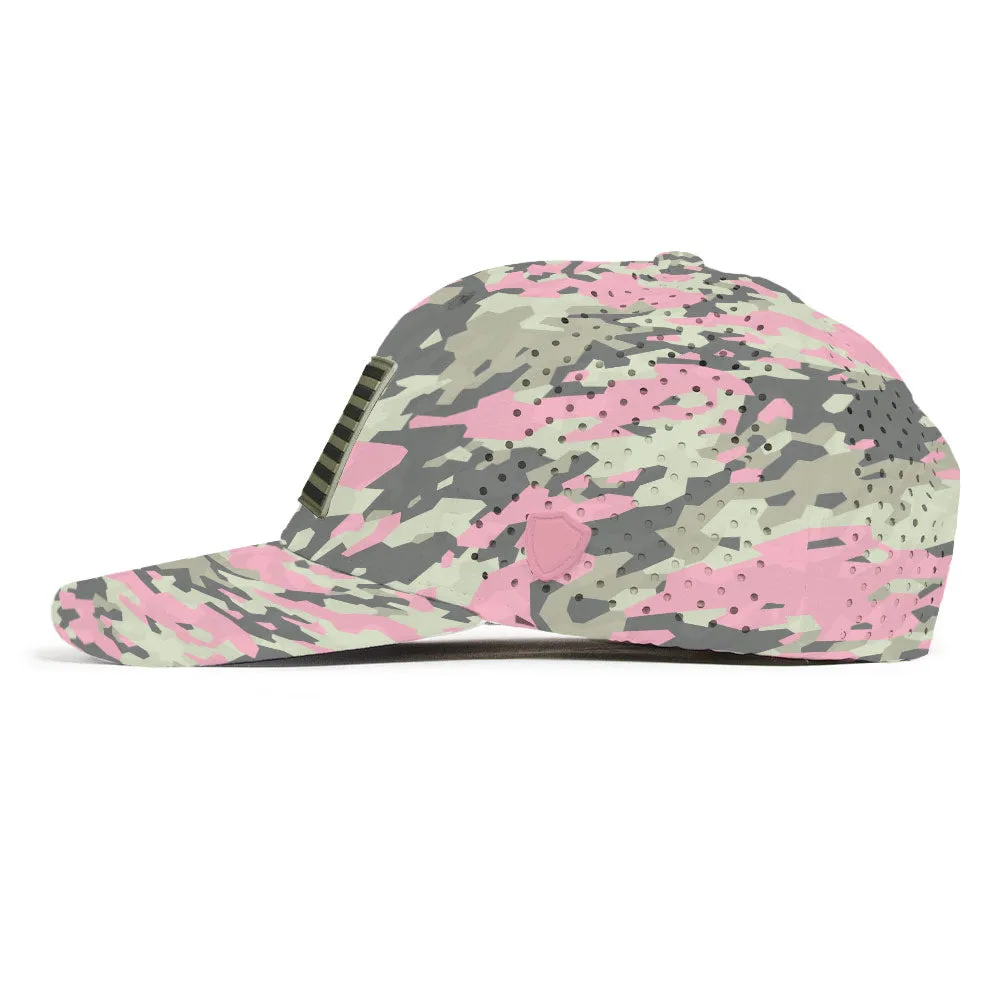 Limited Edition Performance Snapback | Pink Battle | Geo-Camo | Light Pink - PreOrder