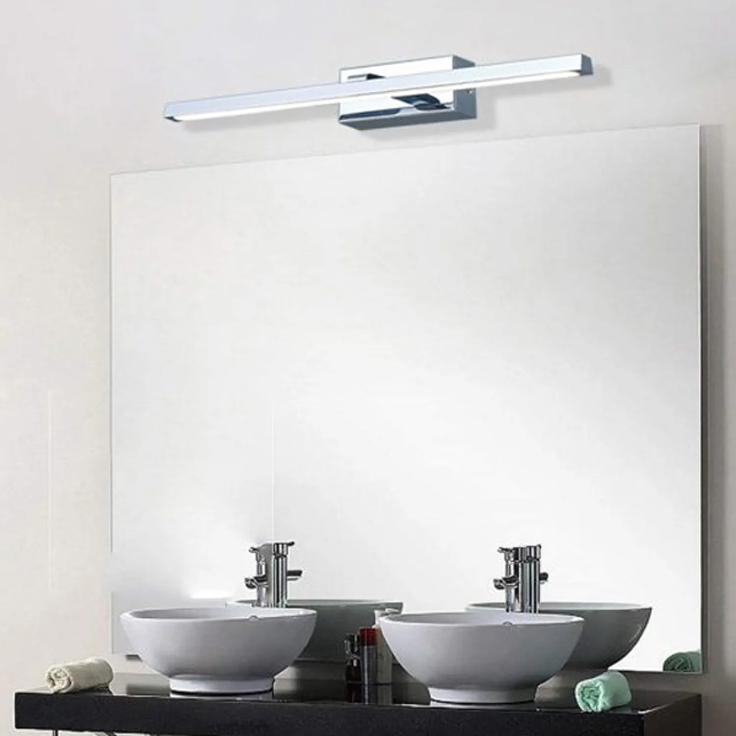Lineal LED Vanity Light CCT Small 8w White, Black, Chrome