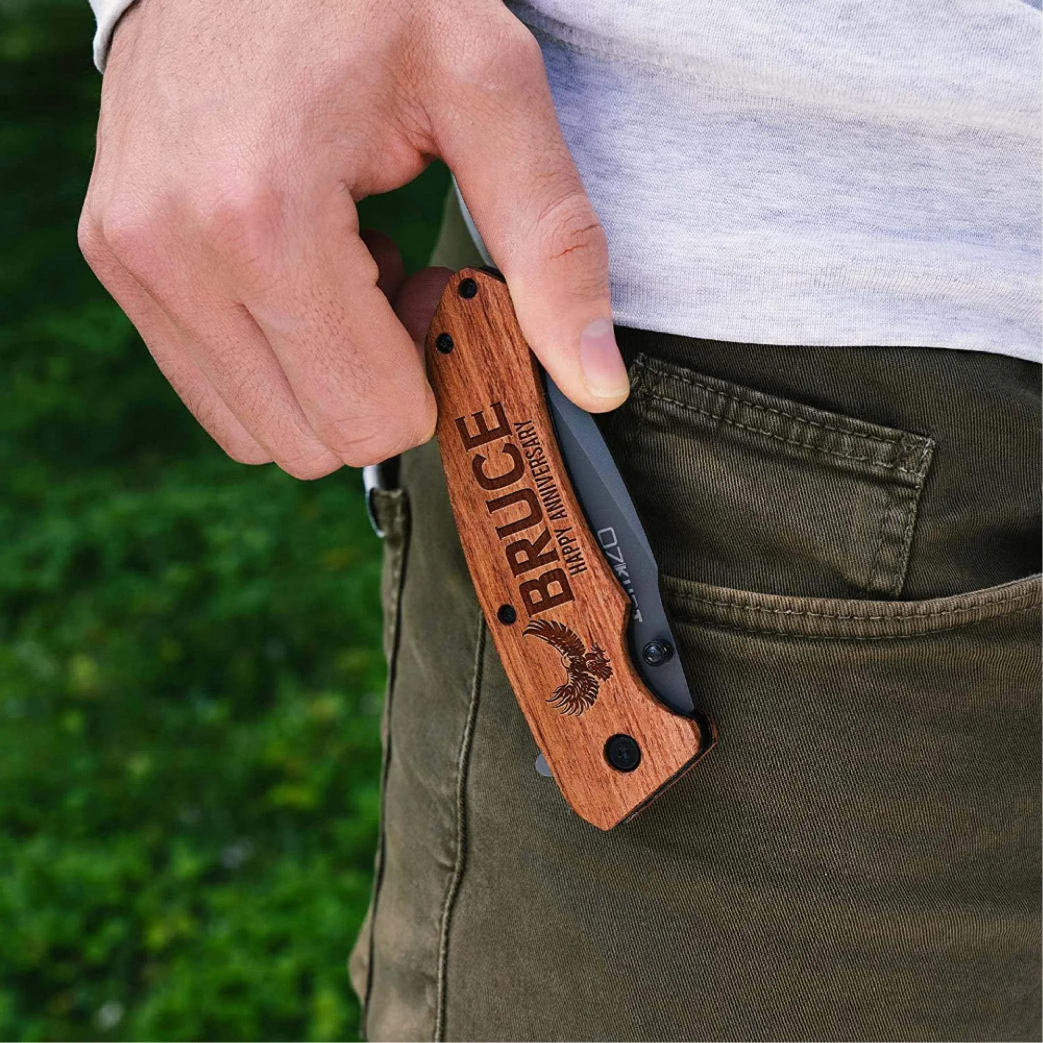 Logo Engraved Custom Knife