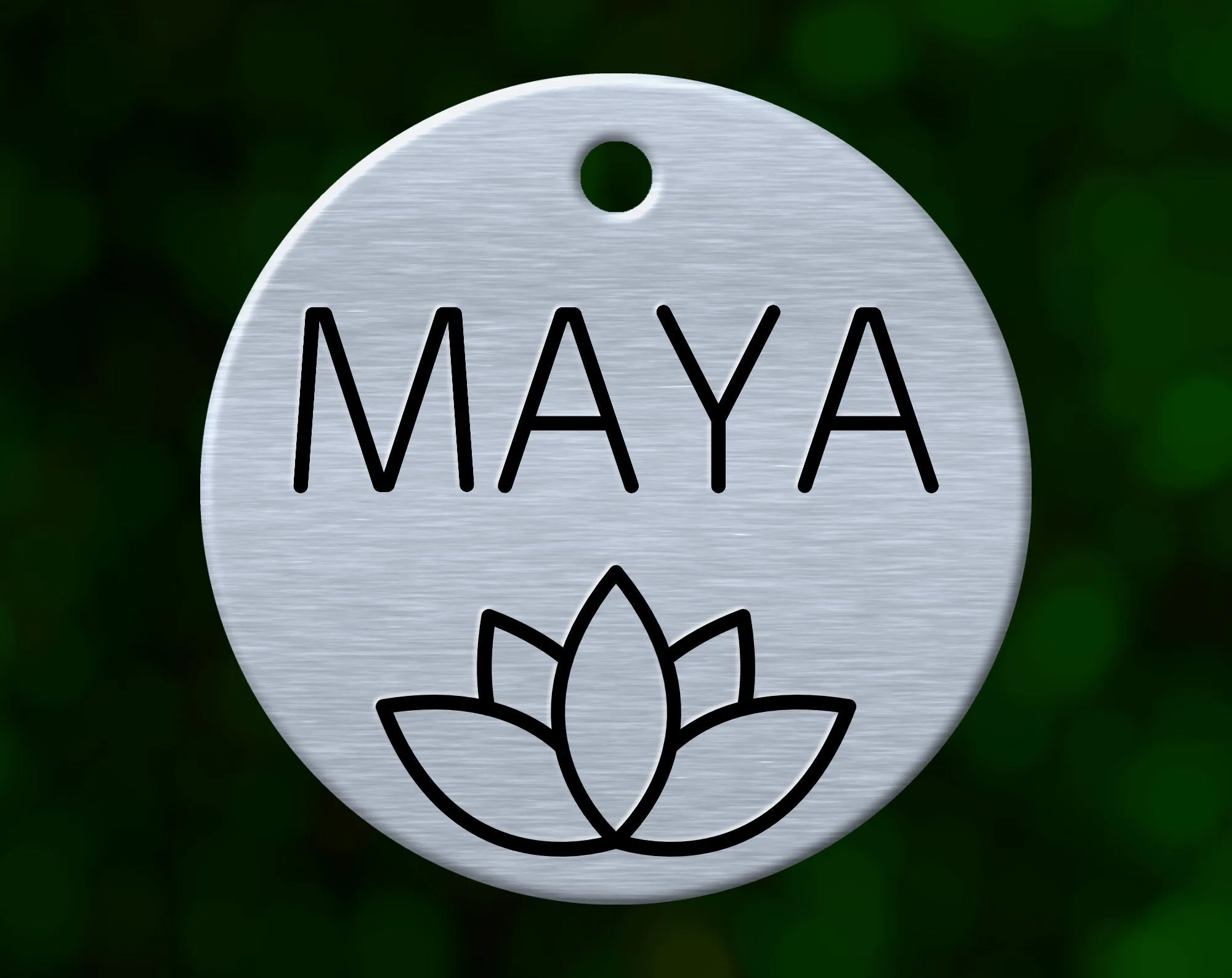 Lotus Dog Tag