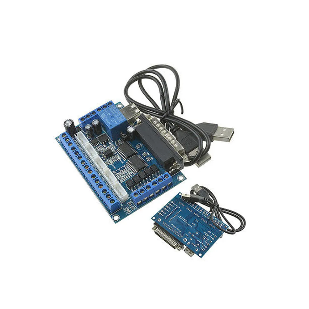MACH3 Interface Board CNC 5 Axis with Optocoupler for Stepper Motor Driver with male to male USB Cable