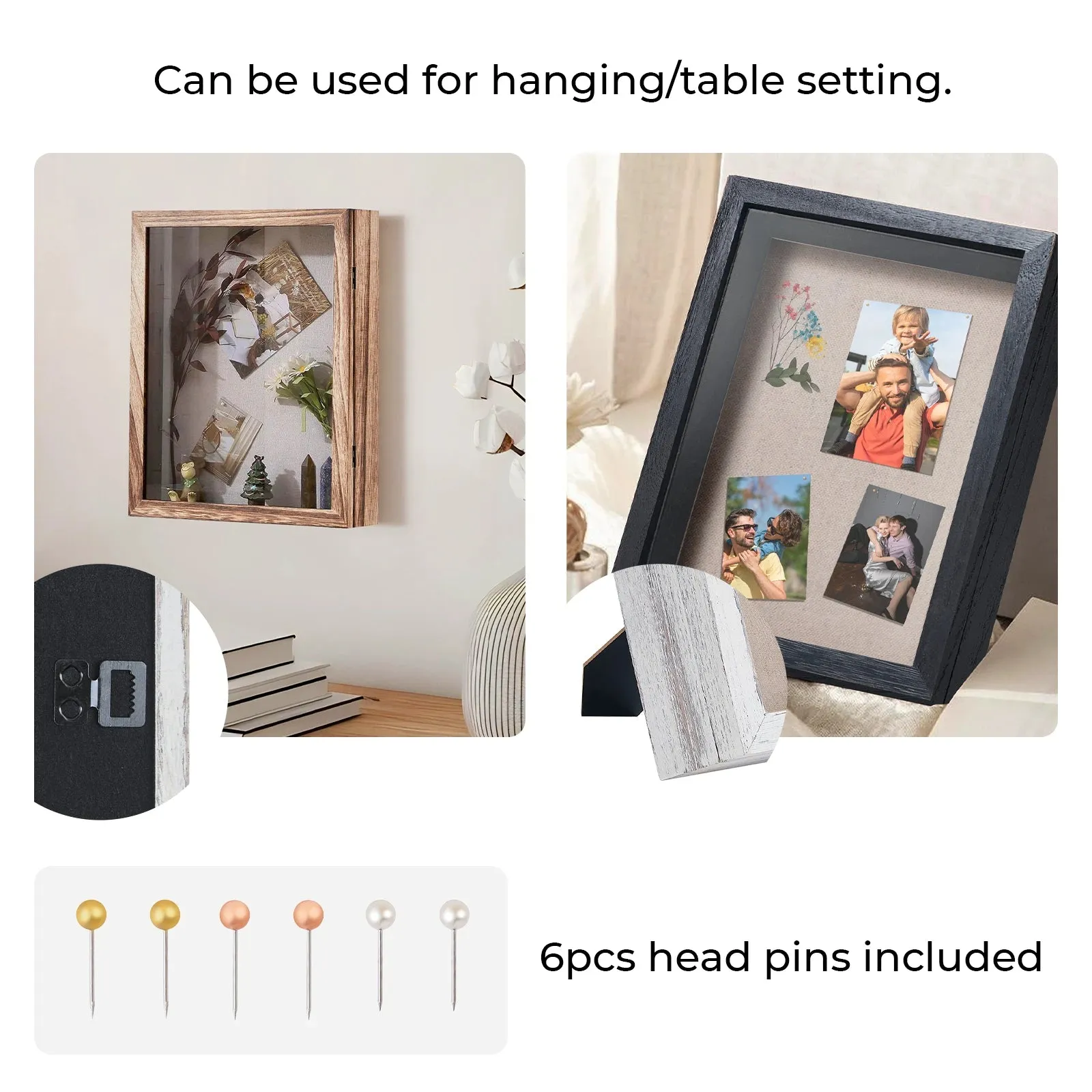 Magnetic Shadow Box Frame with Linen Back