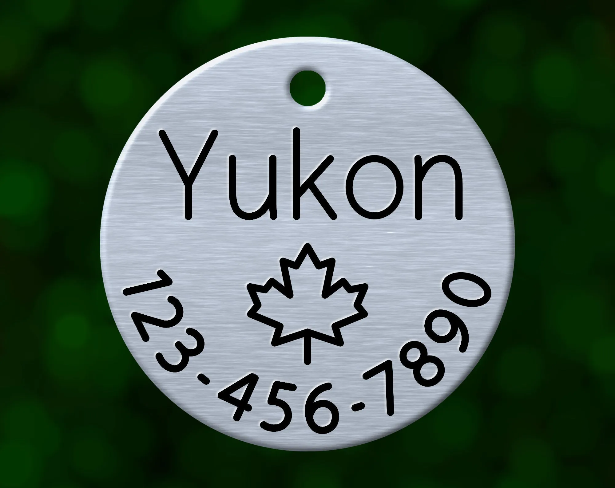 Maple Leaf Dog Tag