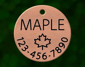Maple Leaf Dog Tag