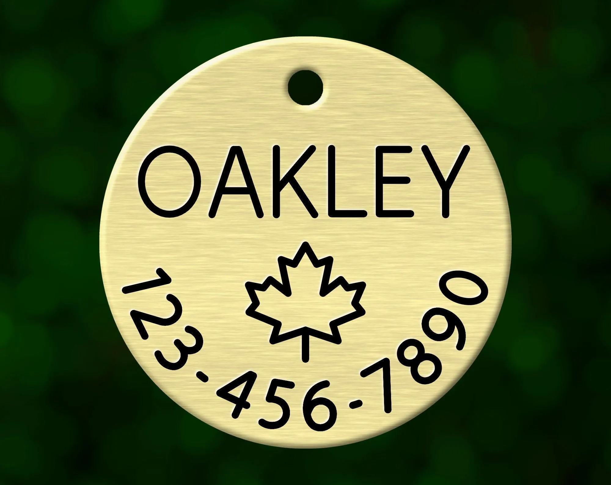Maple Leaf Dog Tag