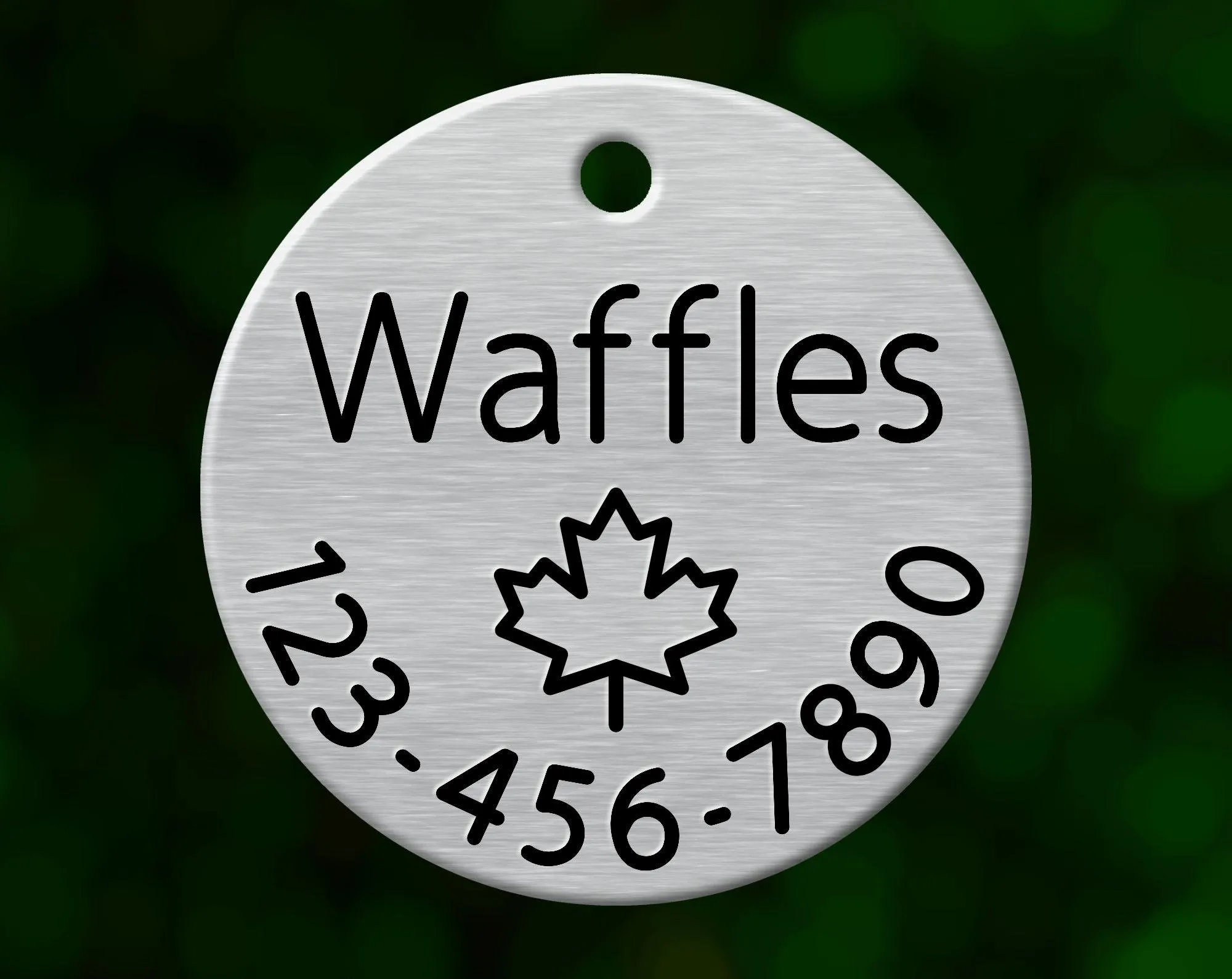 Maple Leaf Dog Tag
