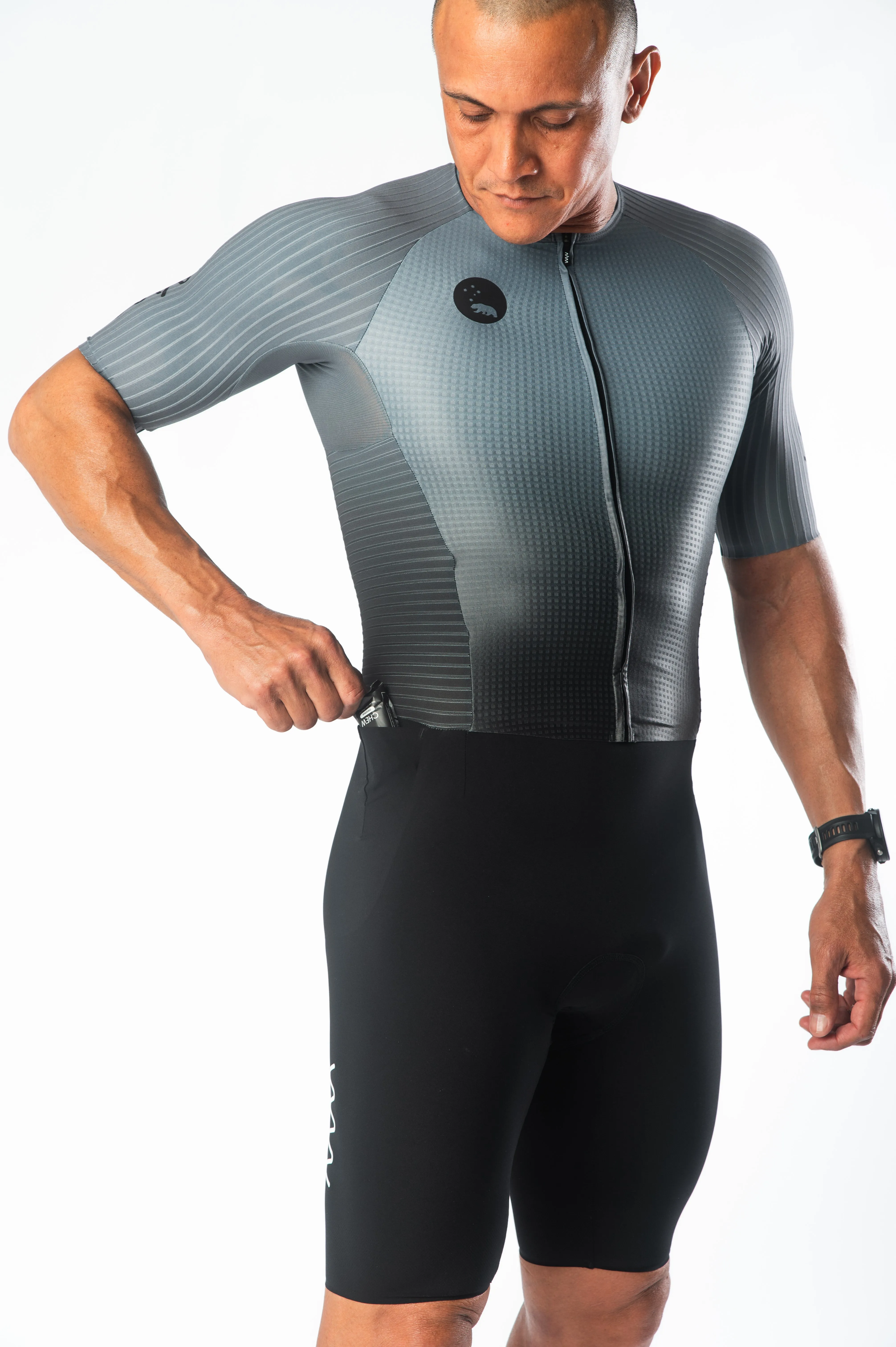 Men's CdA Aero Triathlon Suit - Gunmetal Gray