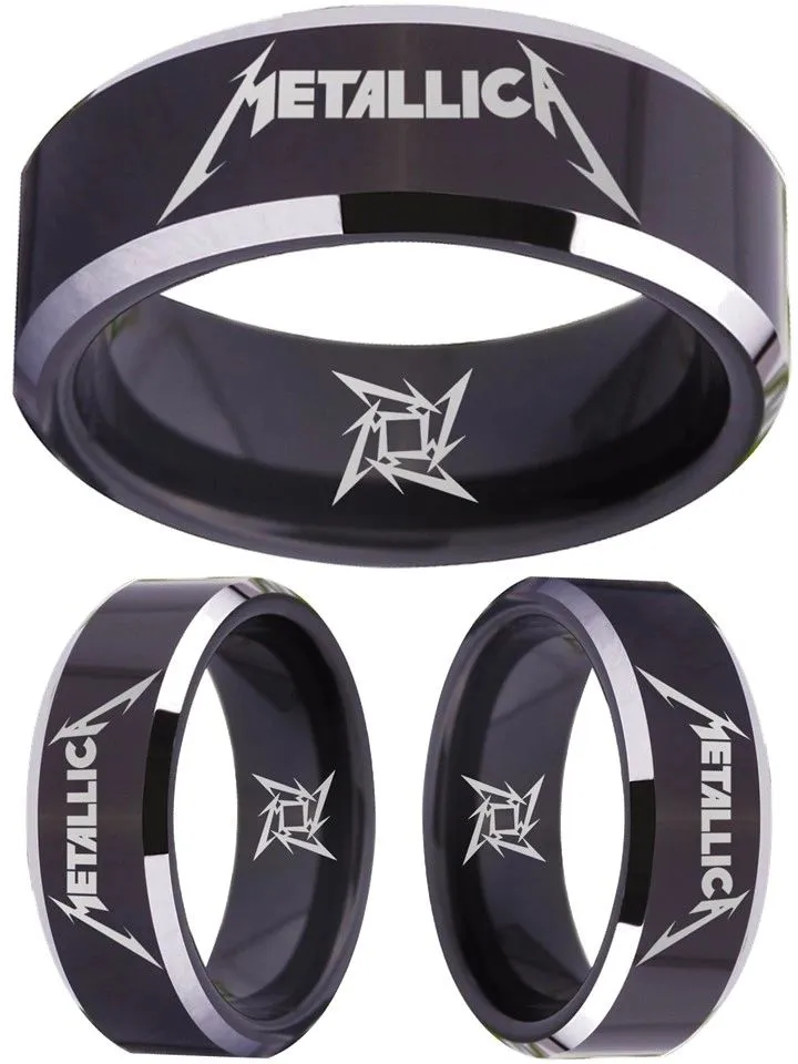 Metallica Ring Black Ring Tungsten Ring Hard Metal #metallica