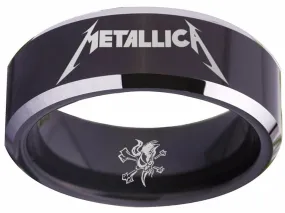 Metallica Ring Black Ring Tungsten Ring Hard Metal #metallica