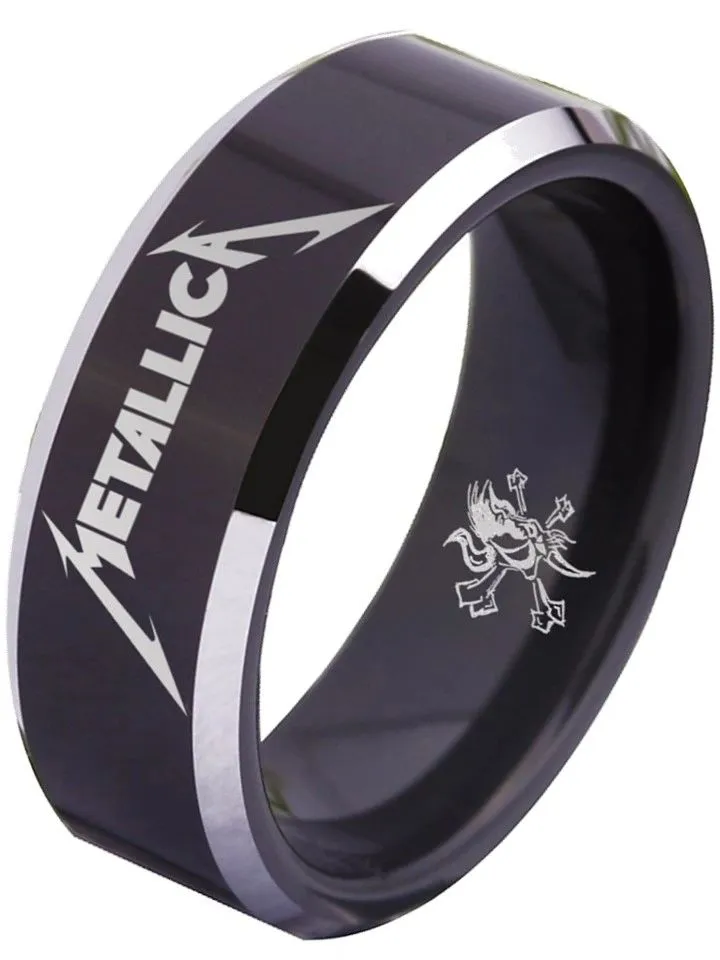 Metallica Ring Black Ring Tungsten Ring Hard Metal #metallica