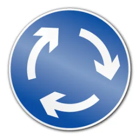 Mini roundabout symbol (Self Adhesive)