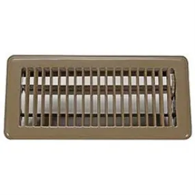 Mobile Home Floor Register, 4 x 8-In. Brown Steel