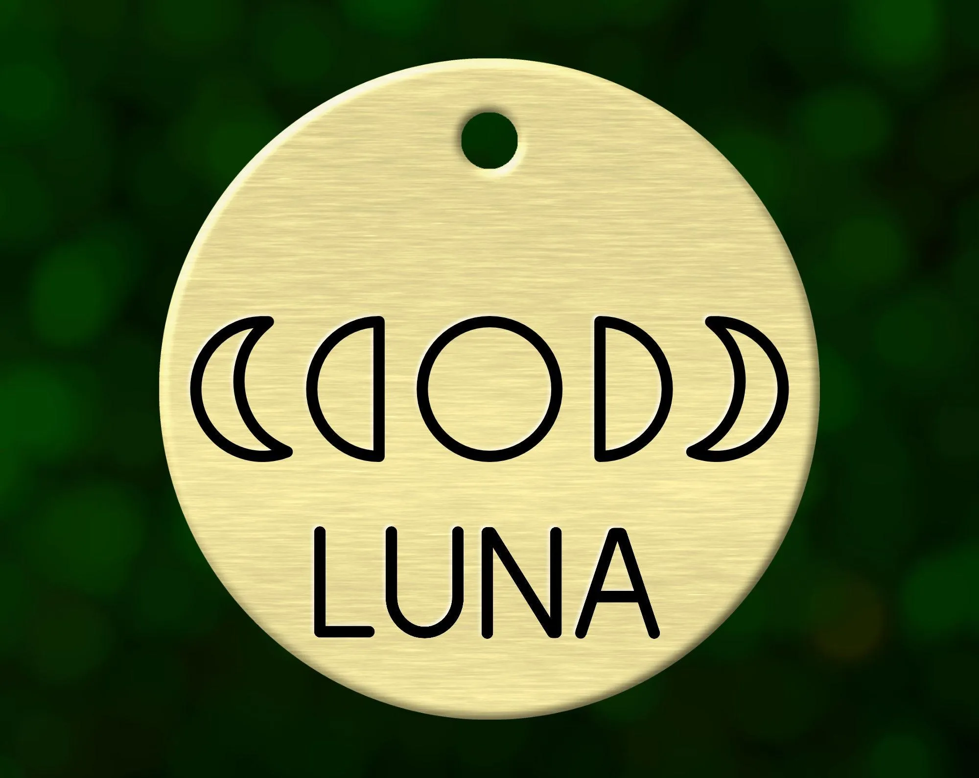 Moon Phases Dog Tag