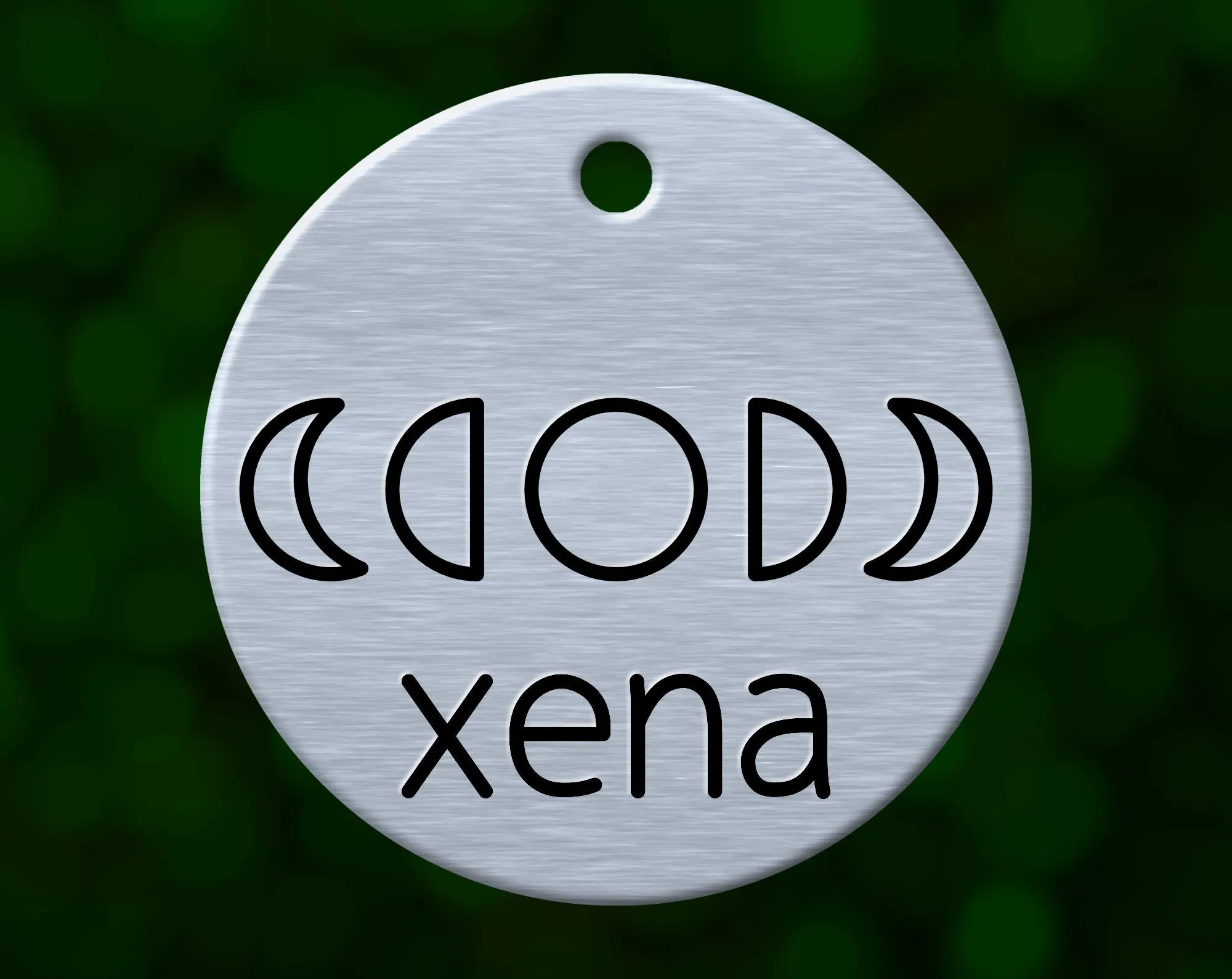 Moon Phases Dog Tag