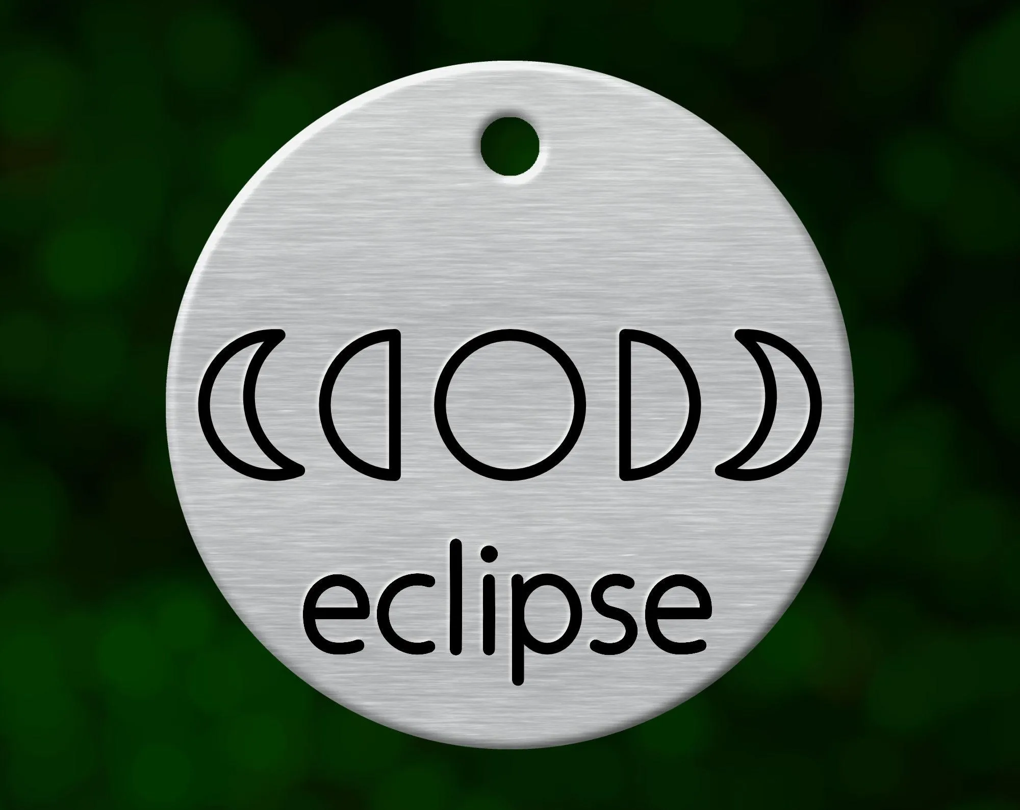 Moon Phases Dog Tag