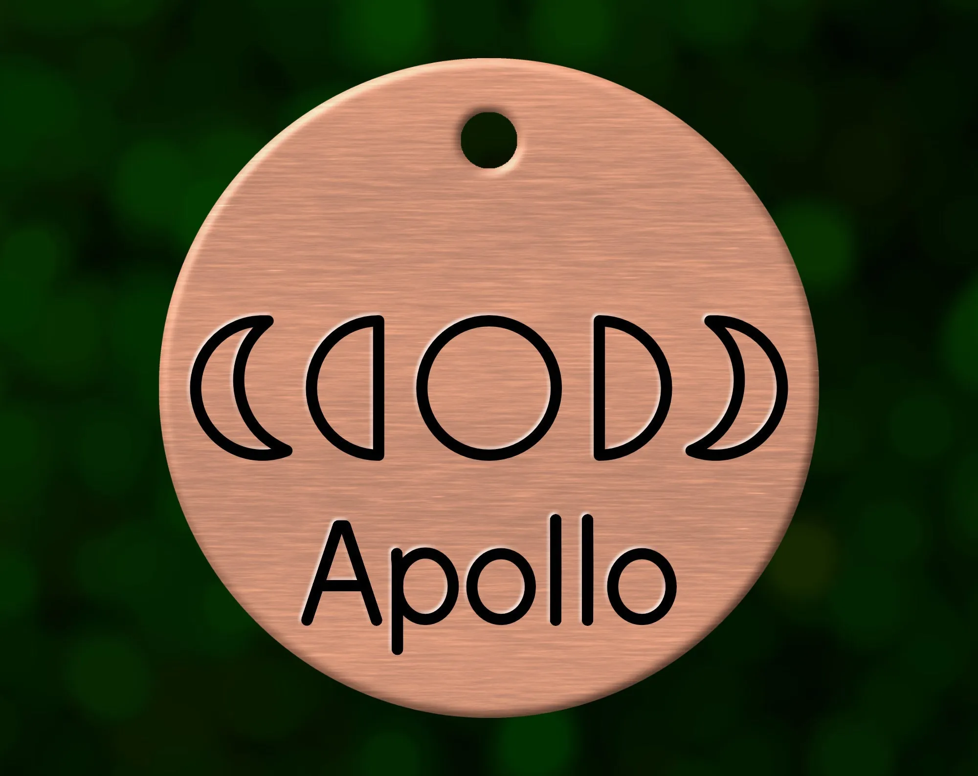 Moon Phases Dog Tag